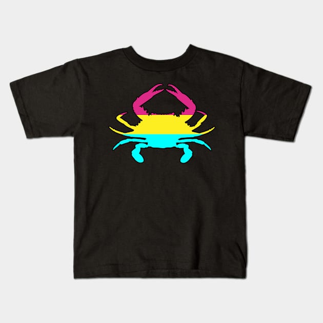 Blue Crab: Pansexual Pride Kids T-Shirt by ziafrazier